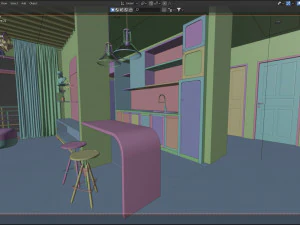Mutfak - İ&ccedil; Mekan - Mimari G&ouml;rselleştirme 3D Model
