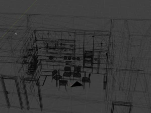 Mutfak - İ&ccedil; Mekan - Mimari G&ouml;rselleştirme 3D Model