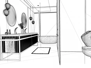 Bathroom - Interior Scene - Architectural Visualization 3D Model