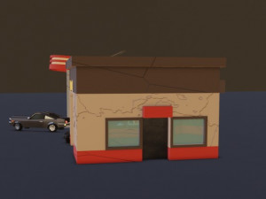 Gas station Modèle 3D
