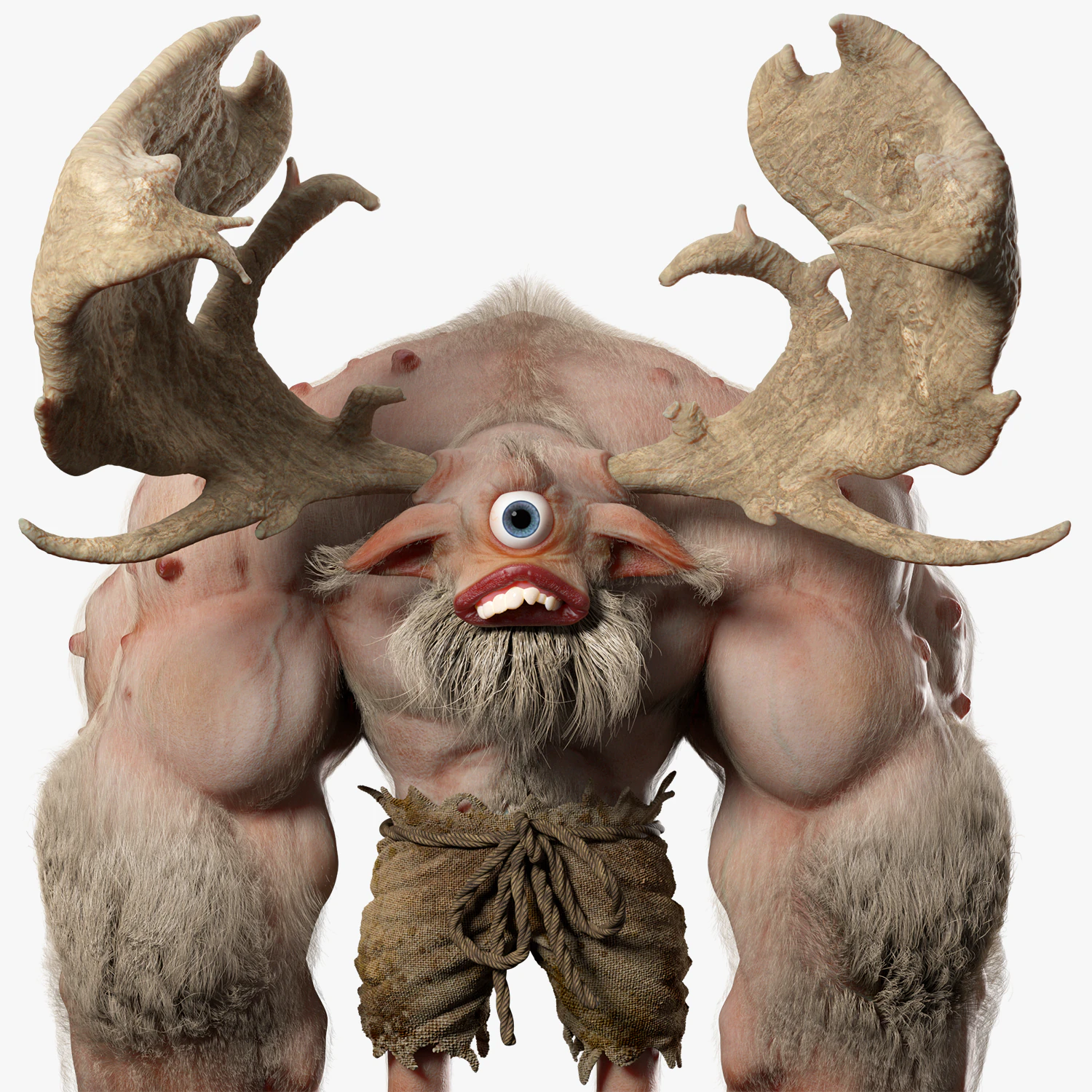 Cyclops Troll 3DS Max 3D Model .c4d .max .obj .3ds .fbx .stl .blend 