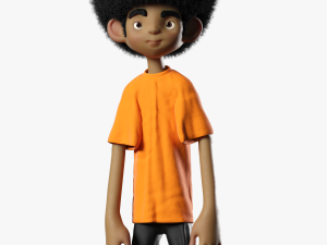 Afro Kid 3D Model