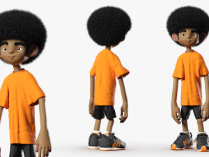 Afro Kid 3DS Max 3D Model
