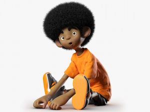 Afro Kid 3DS Max 3D Model