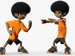 Afro Kid 3DS Max 3D Model