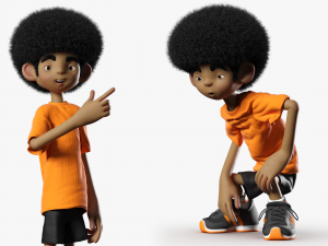 Afro Kid 3DS Max 3D Model