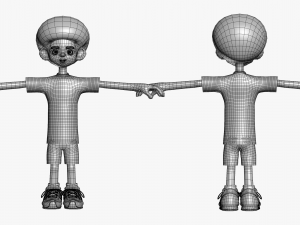 Afro Kid 3DS Max 3D Model