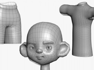 Afro Kid 3DS Max 3D Model