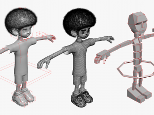 Afro Kid 3DS Max 3D Model