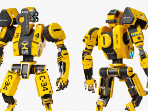 Worker Robot 3DS Max Modèle 3D
