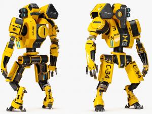Worker Robot 3DS Max Modèle 3D