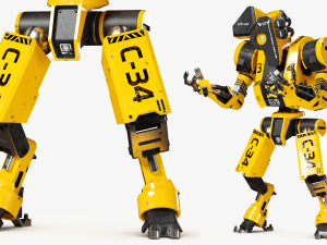 Worker Robot 3DS Max Modèle 3D