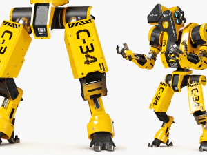Worker Robot 3DS Max 3D Model
