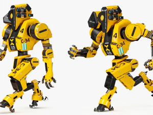 Worker Robot 3DS Max 3D Model