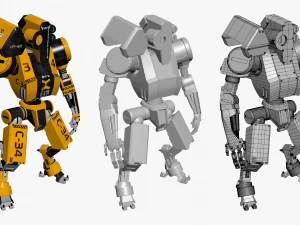 Worker Robot 3DS Max 3D Model
