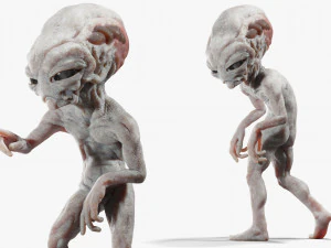 Gray Alien Blender 3D Model