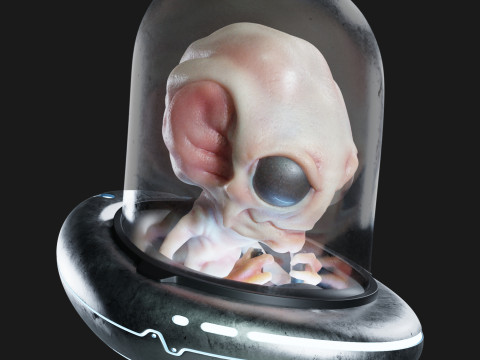 Alien UFO Blender 3D 模型