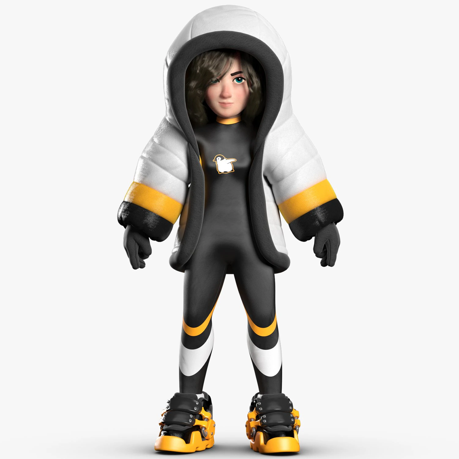 Snow Girl 3DS Max 3D Model .c4d .max .obj .3ds .fbx .stl .blend