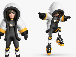 Snow Girl 3DS Max 3D Model
