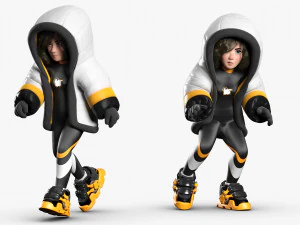 Snow Girl 3DS Max 3D Model