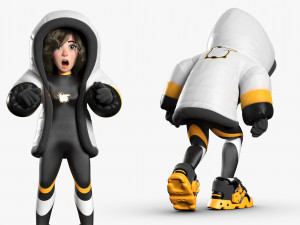 Snow Girl 3DS Max 3D Model