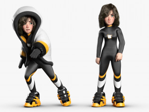 Snow Girl 3DS Max 3D Model