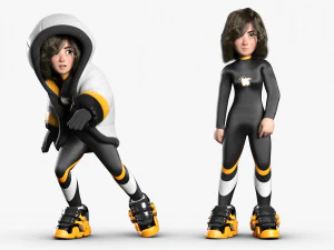Snow Girl 3DS Max 3D Model