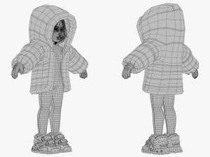 Snow Girl 3DS Max 3D Model