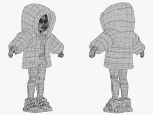 Snow Girl 3DS Max 3D Model