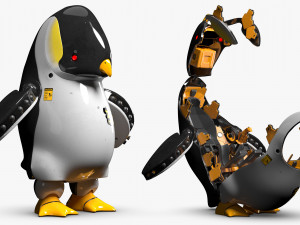 Penguin Robot 3DS Max Modelo 3D