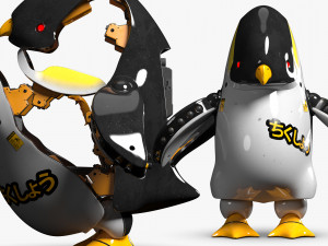 Penguin Robot 3DS Max Modelo 3D