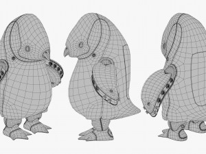 Penguin Robot 3DS Max Modelo 3D