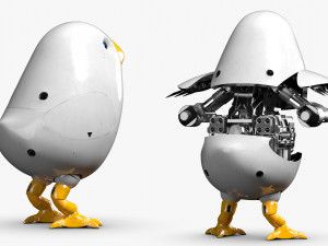 Chicken Robot 3DS Max 3D Model