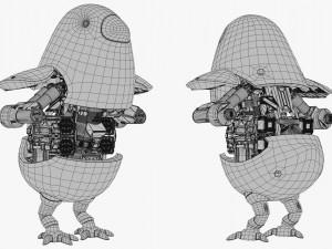 Chicken Robot 3DS Max 3D Model