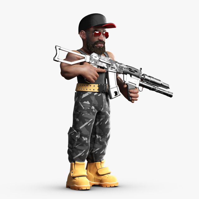 Soldier Man 3DS Max Model 3D .c4d .max .obj .3ds .fbx .stl .blend