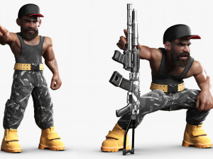 Soldier Man 3DS Max Model 3D