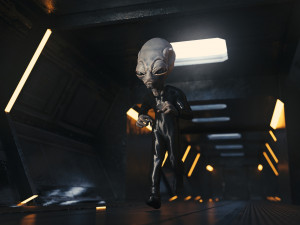 Classic Alien Blender 3D-Modell
