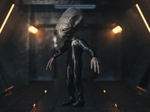Classic Alien Blender 3D-Modell