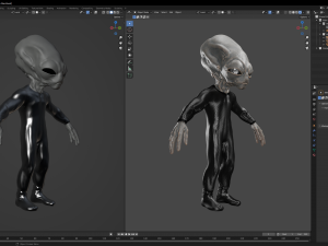 Classic Alien Blender 3D-Modell
