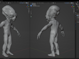 Classic Alien Blender 3D-Modell