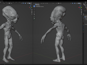 Classic Alien Blender 3D-Modell