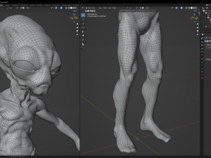 Classic Alien Blender 3D-Modell