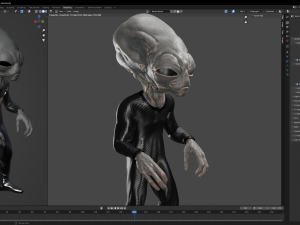 Classic Alien Blender 3D-Modell
