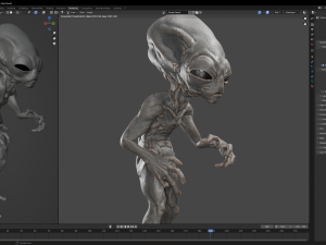 Classic Alien Blender 3D-Modell