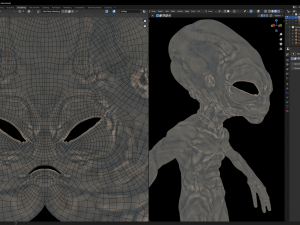 Classic Alien Blender 3D-Modell