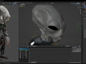 Classic Alien Blender 3D-Modell