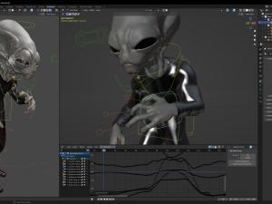 Classic Alien Blender 3D-Modell