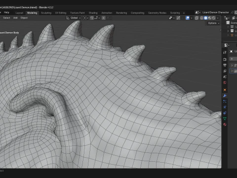 Lizard Demon Blender 3D Model