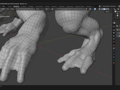 Lizard Demon Blender 3D Model