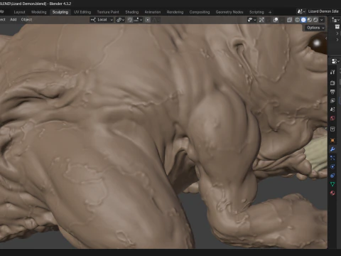Lizard Demon Blender 3D Model